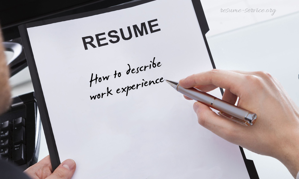 How To Describe Work Experience In Resume Sample